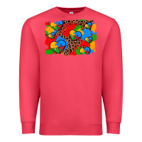 Cardinal autism heart background Premium Sweatshirt - AdoDesignShop
