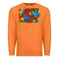 Carrot autism heart background Premium Sweatshirt - AdoDesignShop