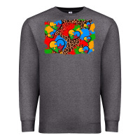 Charcoal Heather autism heart background Premium Sweatshirt - AdoDesignShop