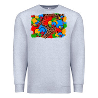 Heather Grey autism heart background Premium Sweatshirt - AdoDesignShop