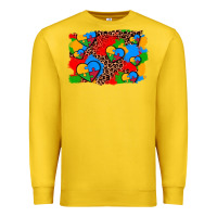 Lemon autism heart background Premium Sweatshirt - AdoDesignShop