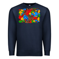 Navy autism heart background Premium Sweatshirt - AdoDesignShop