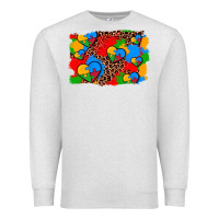 Oatmeal Heather autism heart background Premium Sweatshirt - AdoDesignShop