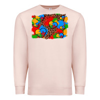 Pale Pink autism heart background Premium Sweatshirt - AdoDesignShop