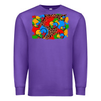 Purple autism heart background Premium Sweatshirt - AdoDesignShop