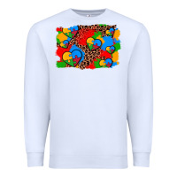 White autism heart background Premium Sweatshirt - AdoDesignShop