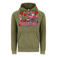 Vintage Olive Hello Valentine Valentine's Day truck Vintage Hoodie - FaDigitalArtStudio