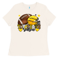 Bone Touchdown season American Football yellow team Ladies Tee - HowdyJamesFarm