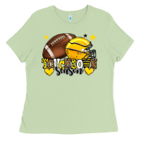 Matcha Touchdown season American Football yellow team Ladies Tee - HowdyJamesFarm
