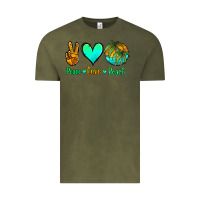 Vintage Olive peace love beach Vintage Tee - Jasminsmagicworld