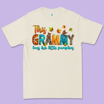 Customized This Grammy Loves Her Little Pumpkins Premium Tee Designed By Texasbilliewilder