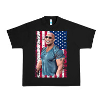 Black Dwayne The Rock Johnson Men Gift Urban Heavy Tee - maiPhamDesign