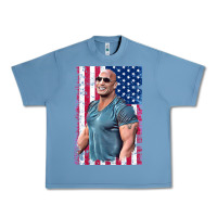 Pebble Blue Dwayne The Rock Johnson Men Gift Urban Heavy Tee - maiPhamDesign