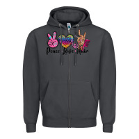 Smoke peace love hair Zipper Hoodie - BarkalooDesign