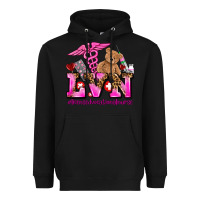 Black valentines day lvn licensed vocational nurse Heavyweight Hoodie - AdoDesignShop