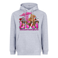 Heather Grey valentines day lvn licensed vocational nurse Heavyweight Hoodie - AdoDesignShop