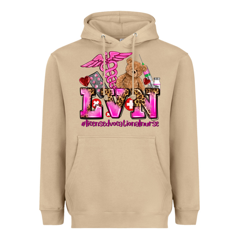Valentines Day Lvn Licensed Vocational Nurse Heavyweight Hoodie by AdoDesignShop | Teevron