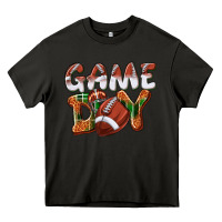 Asphalt Game day leopard Football Heavy Core Tee - NancyCooperArtShop