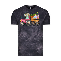 Cloud Black Easter bunny tractor Vintage Tee - CowGirlArtShop