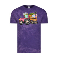 Cloud Purple Easter bunny tractor Vintage Tee - CowGirlArtShop