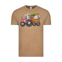 Vintage Coffee Easter bunny tractor Vintage Tee - CowGirlArtShop