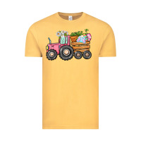 Vintage Mustard Easter bunny tractor Vintage Tee - CowGirlArtShop