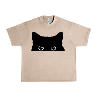 French Oak Peeking Cat Urban Heavy Tee - maiPhamDesign