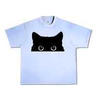 Grape Ice Peeking Cat Urban Heavy Tee - maiPhamDesign