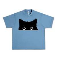 Pebble Blue Peeking Cat Urban Heavy Tee - maiPhamDesign