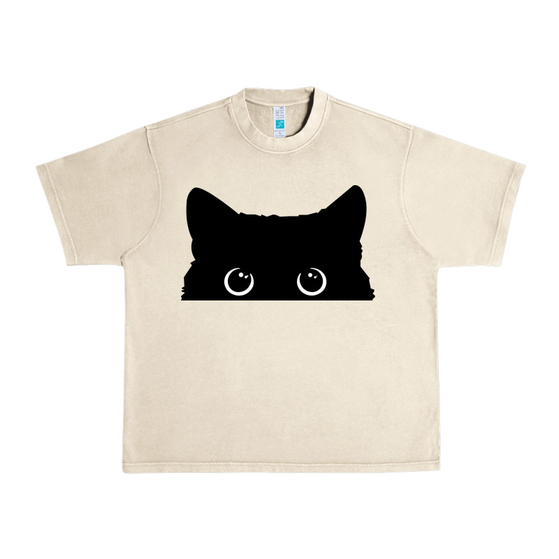 Peeking Cat Urban Heavy Tee by maiPhamDesign | Teevron