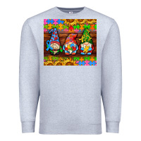 Heather Grey autism gnomes Premium Sweatshirt - AdoDesignShop