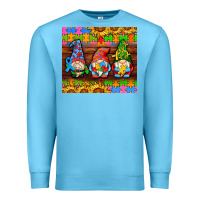 Ocean Blue autism gnomes Premium Sweatshirt - AdoDesignShop