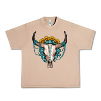 Burro sunflower gemstone bull skull Urban Heavy Tee - OliviaCreatesArt