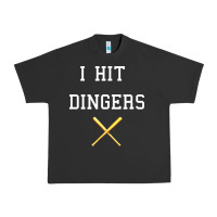 I Hit Dingers Baseball Urban Heavy Tee | Teevron