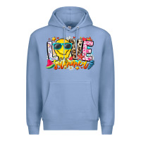 Colony Blue Love Summer Premium Hoodie - CowhideDigitalArt