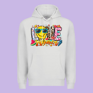 Love Summer Premium Hoodie Designed By Cowhidedigitalart