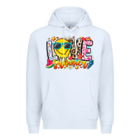 White Love Summer Premium Hoodie - CowhideDigitalArt