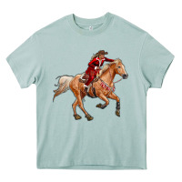 Arona Western Christmas Cowgirl On The Horse Heavy Core Tee - RanaPortraitStore