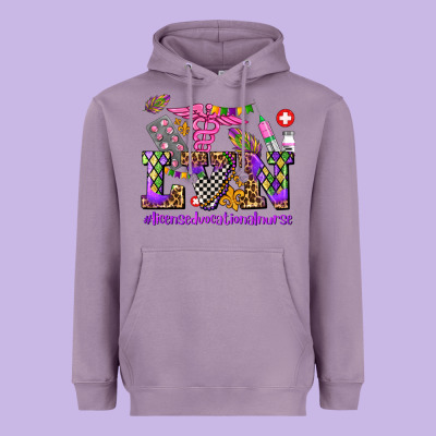 Mardi Gras  Lvn Licensed Vocational Nurse Heavyweight Hoodie Designed By Adodesignshop