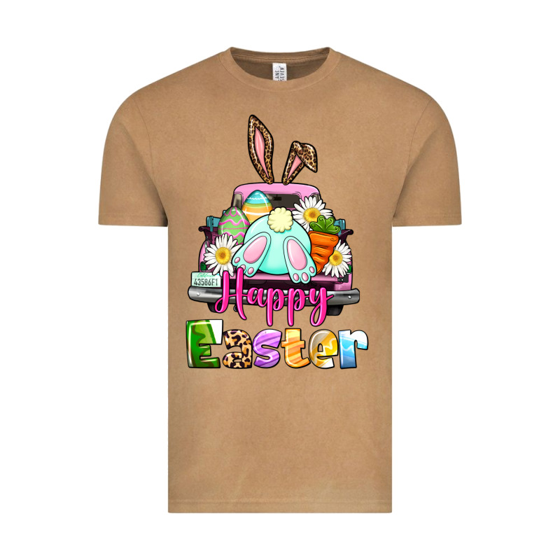 Bunny Happy Easter Truck Vintage Tee by CowGirlArtShop | Teevron