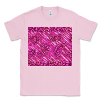Bubblegum Pink pink glitter with leopard pattern Classic Tee - TumblerDesignByShophia