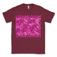 Burgundy pink glitter with leopard pattern Classic Tee - TumblerDesignByShophia