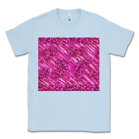 Dusty Blue pink glitter with leopard pattern Classic Tee - TumblerDesignByShophia
