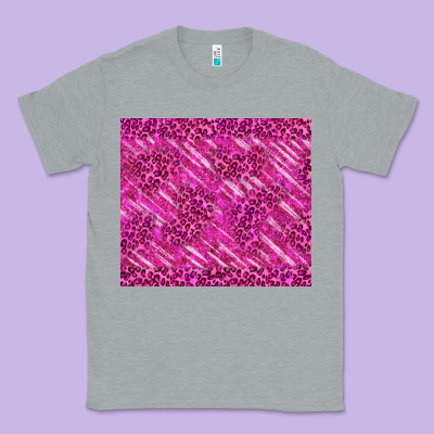 Pink Glitter With Leopard Pattern Classic Tee Designed By Tumblerdesignbyshophia