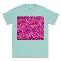 Seafoam pink glitter with leopard pattern Classic Tee - TumblerDesignByShophia