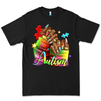 Black Black woman Autism nails Premium Tee - NancyCooperArtShop