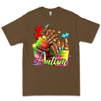 Cacao Black woman Autism nails Premium Tee - NancyCooperArtShop