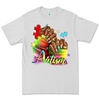Dove Grey Black woman Autism nails Premium Tee - NancyCooperArtShop