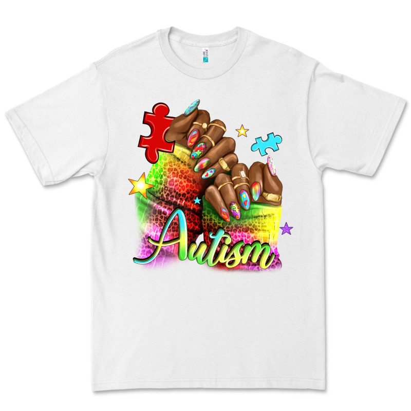 Black Woman Autism Nails Premium Tee by NancyCooperArtShop | Teevron