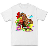 White Black woman Autism nails Premium Tee - NancyCooperArtShop